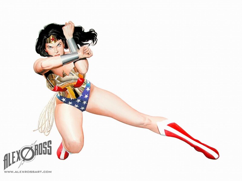 Wonder Woman in action pose
