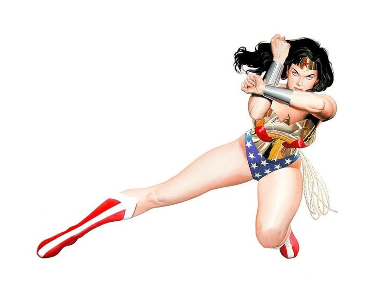 Wonder Woman in action pose