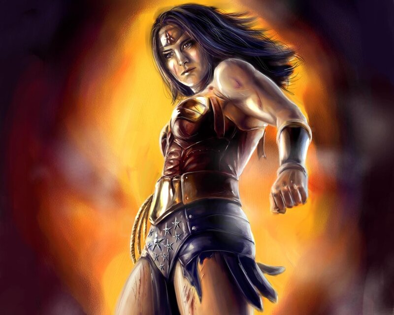 Wonder Woman in battle