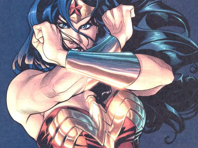 Wonder Woman in combat pose
