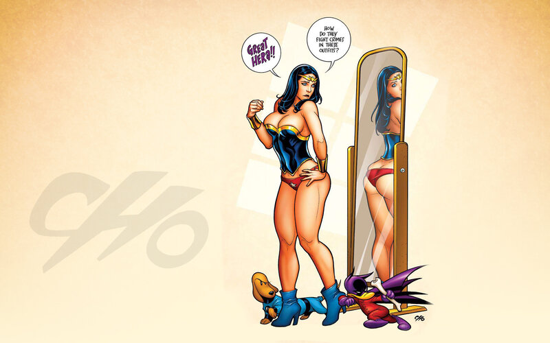 Wonder Woman in costume