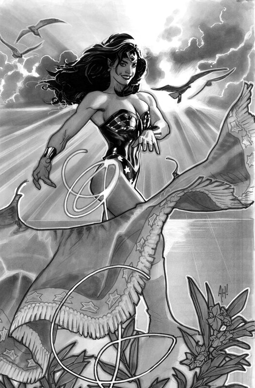 Wonder Woman in flight