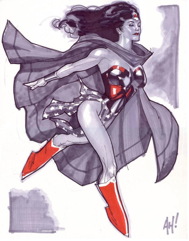 Wonder Woman in flight
