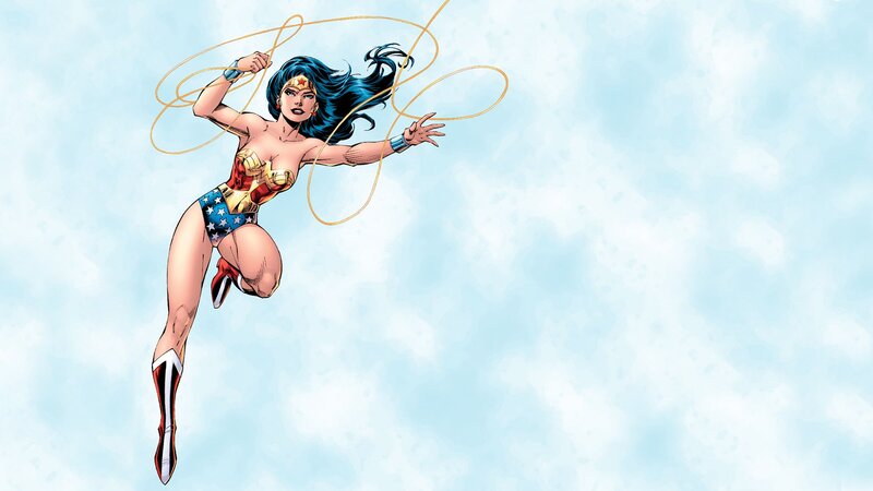 Wonder Woman in flight