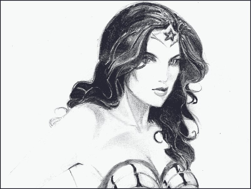Wonder Woman portrait sketch