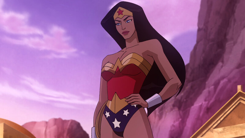 Wonder Woman stands confidently