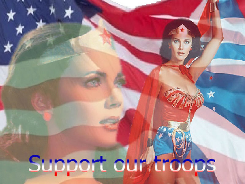 Wonder Woman supports troops