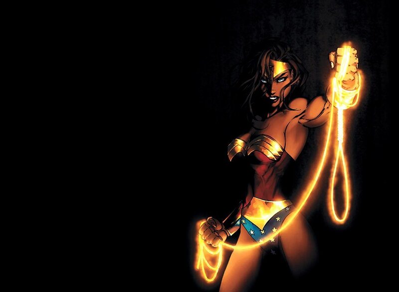 Wonder Woman with glowing lasso