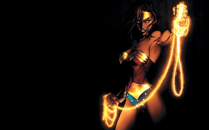 Wonder Woman with glowing lasso