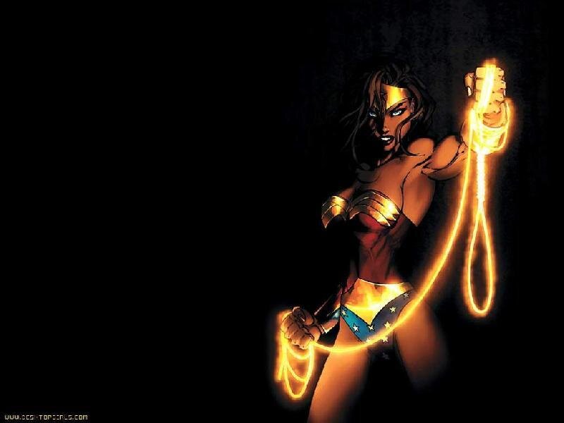 Wonder Woman with glowing lasso