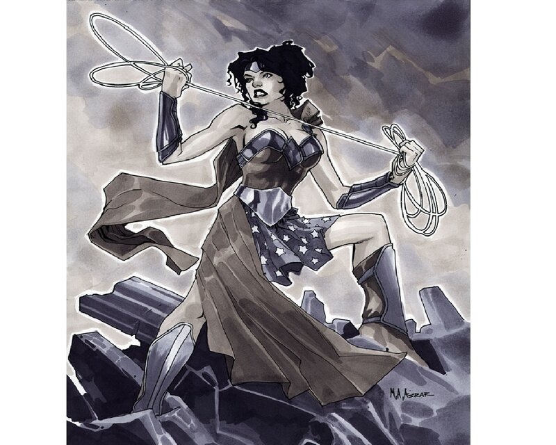 Wonder Woman with Lasso — Gray