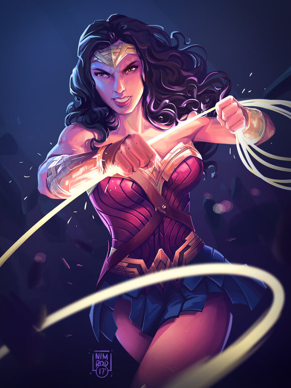 Wonder Woman with Lasso — Purple