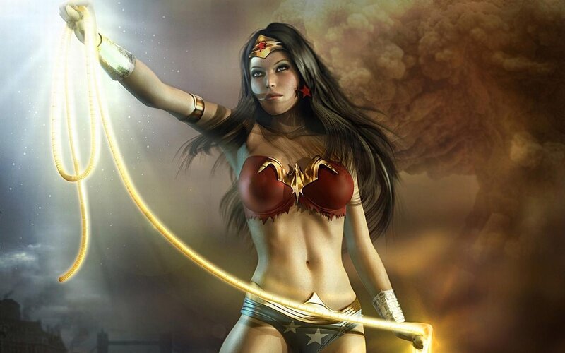 Wonder Woman with Lasso — Red