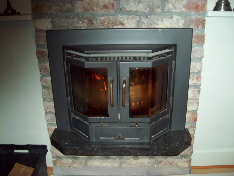 wood-burning fireplace