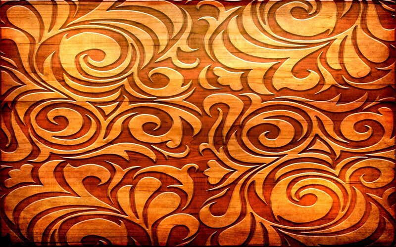 Wood Carving Pattern — Brown
