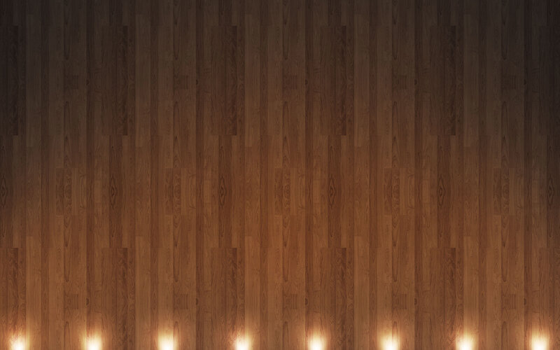 wood floor with lights
