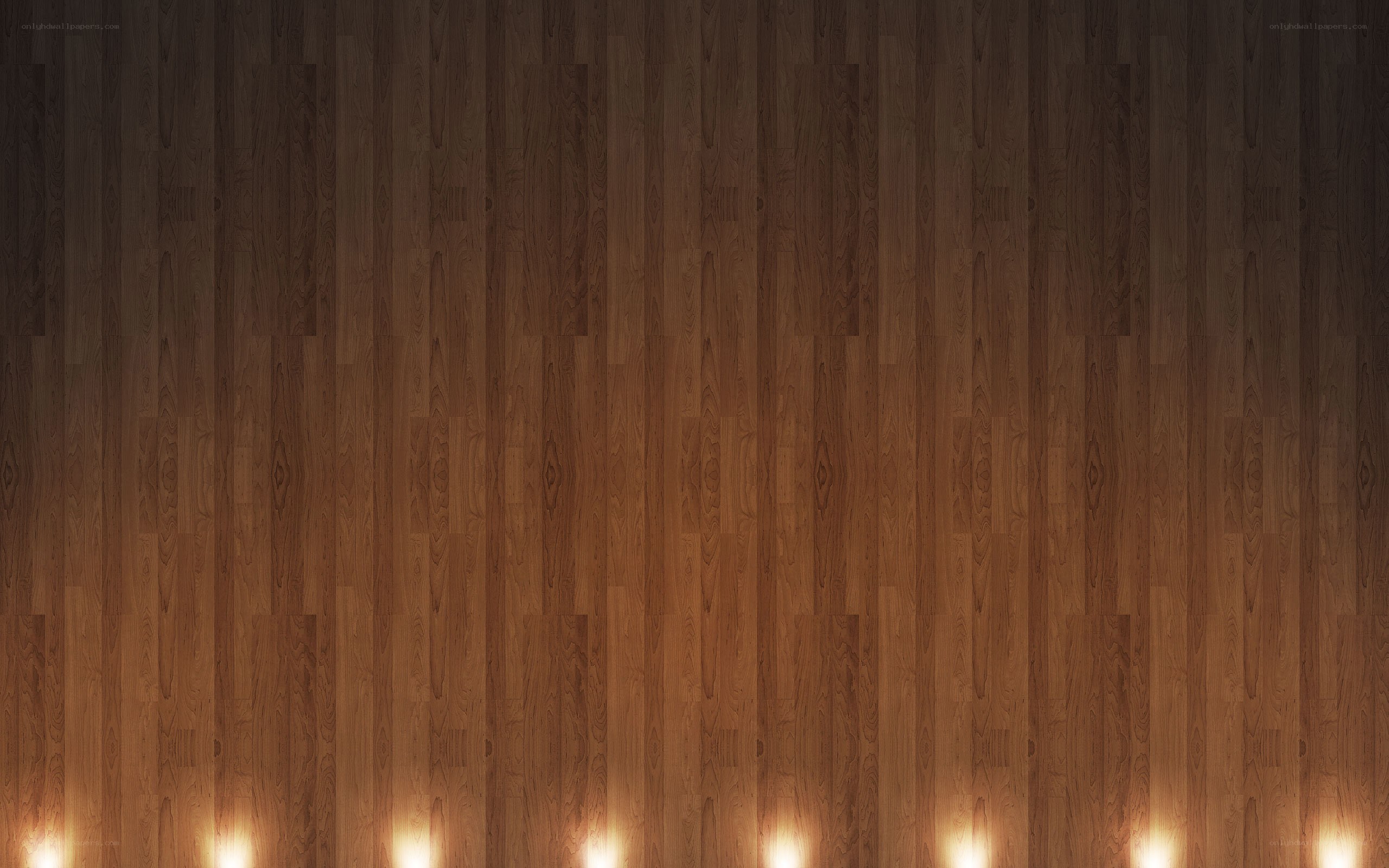 wood floor with lights