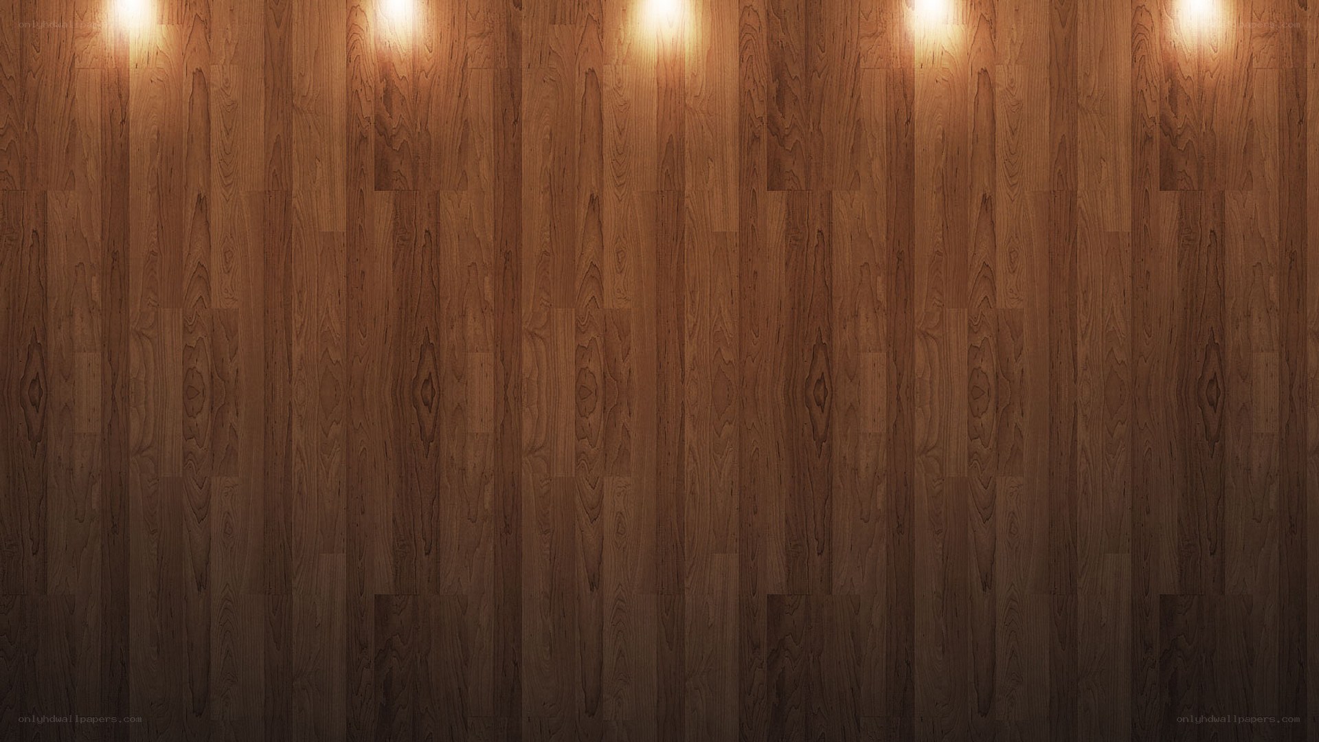 wood floor with spotlights