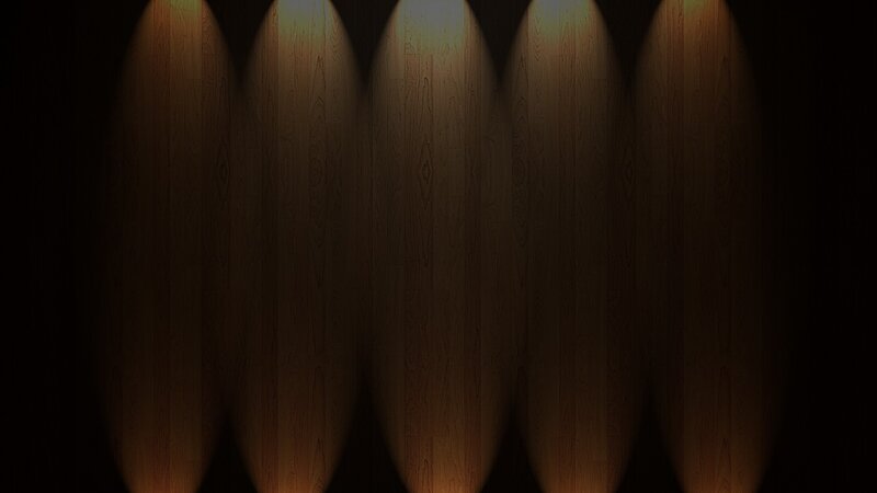 wood floor with spotlights