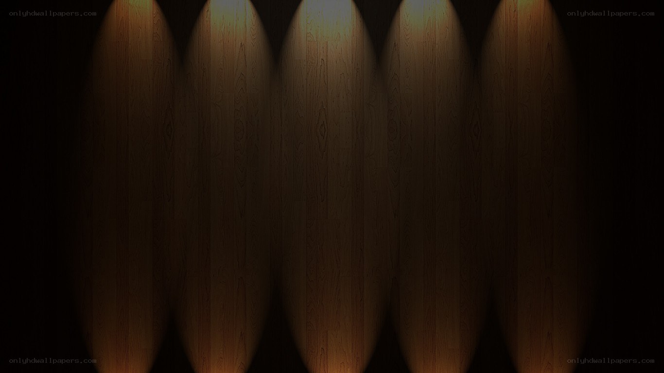 wood floor with spotlights