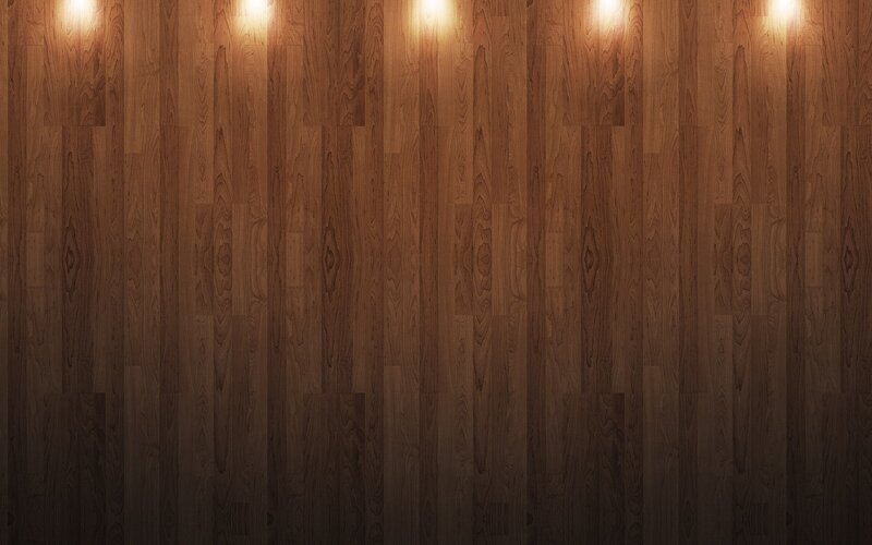 wood floor with spotlights