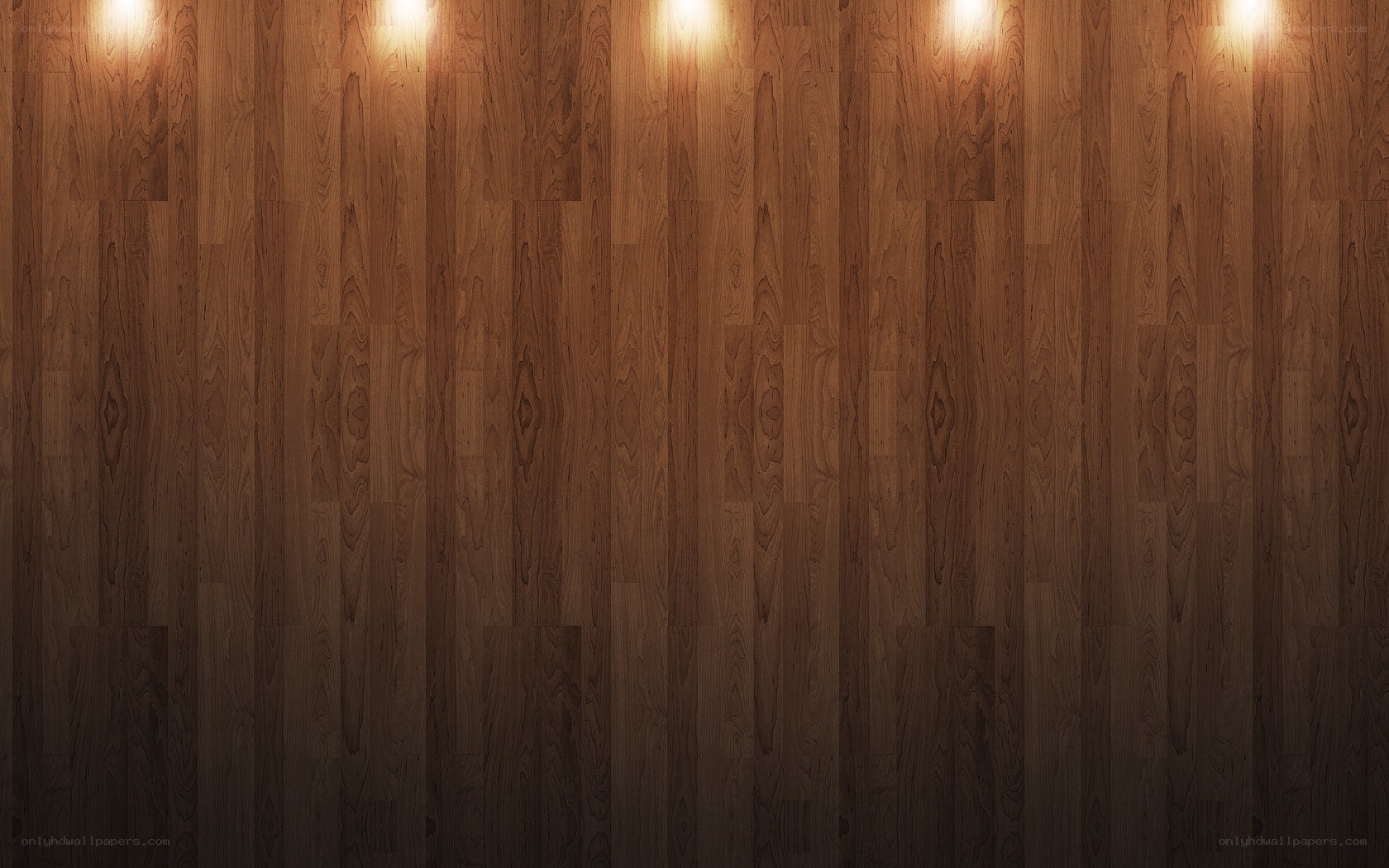 wood floor with spotlights