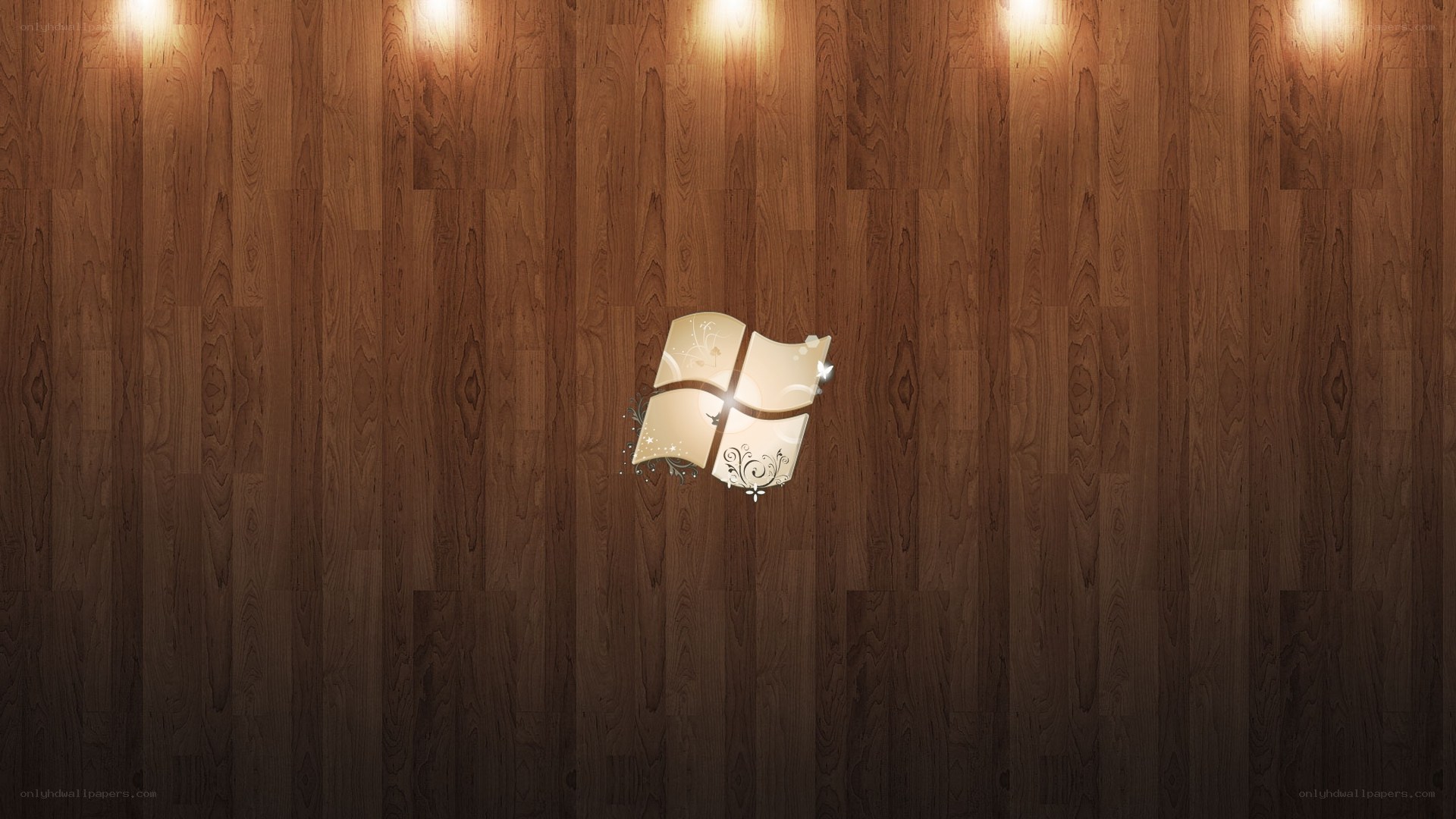 wood floor with windows logo