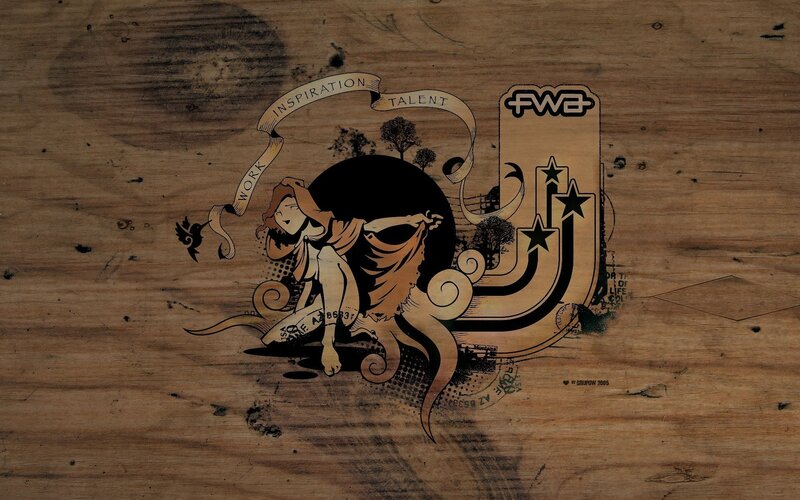 wood grain art with FWA logo