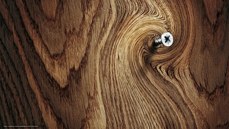 wood grain swirl with screw