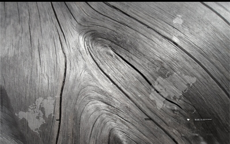 wood grain with world map overlay