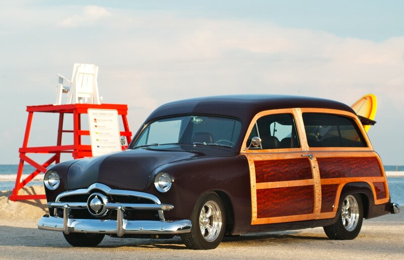 Wood-paneled Station Wagon — Brown
