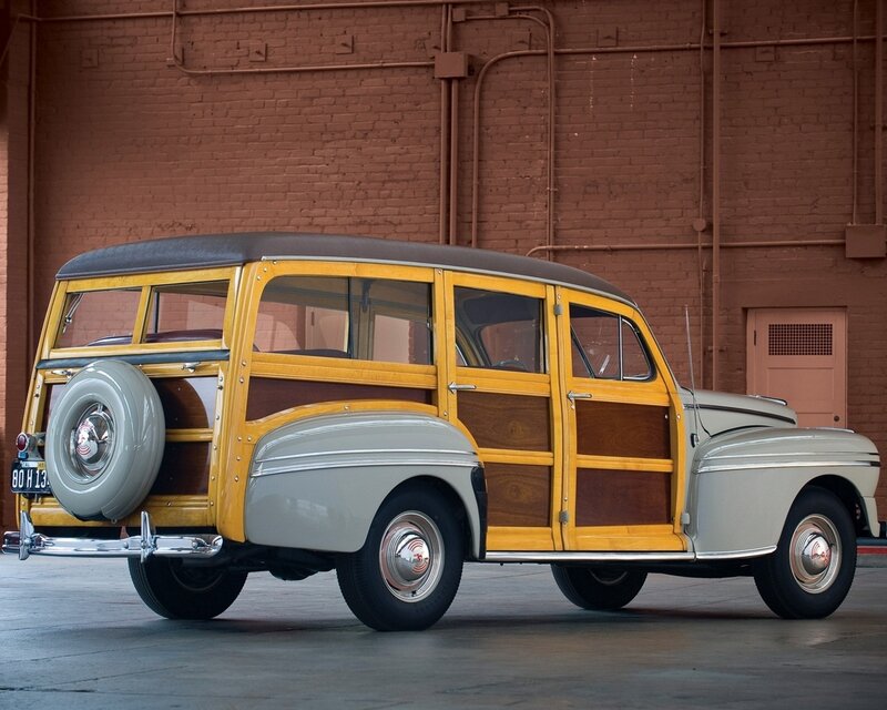 Wood-paneled Station Wagon — Yellow