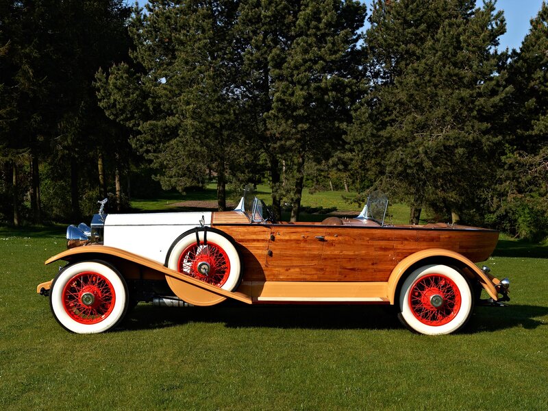 Wood-paneled vintage car