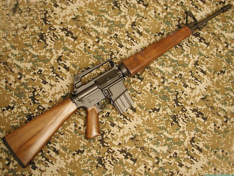 Wood-stocked Rifle