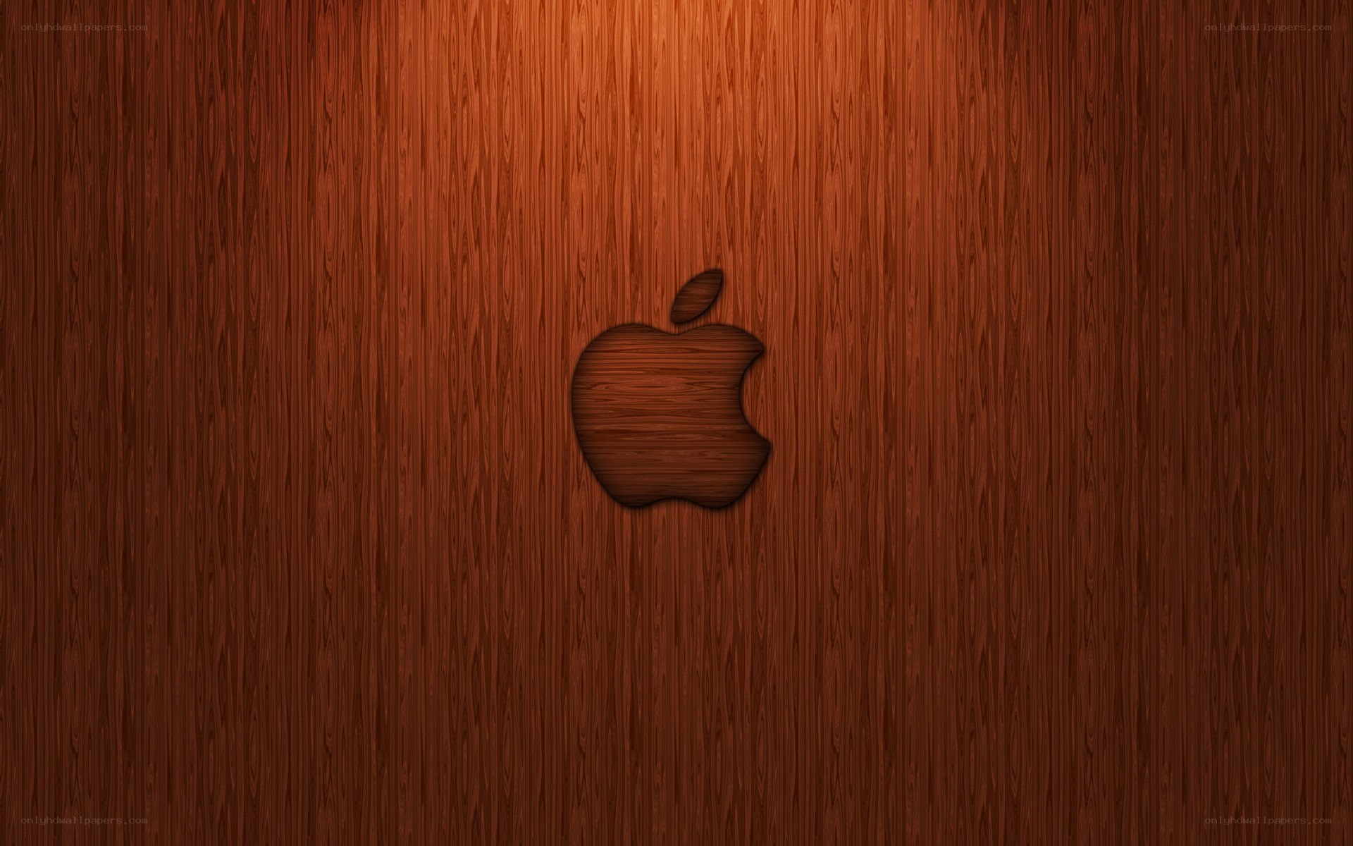wood texture apple logo