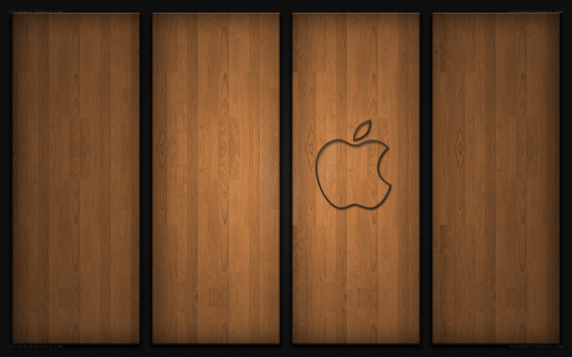 wood texture with apple logo
