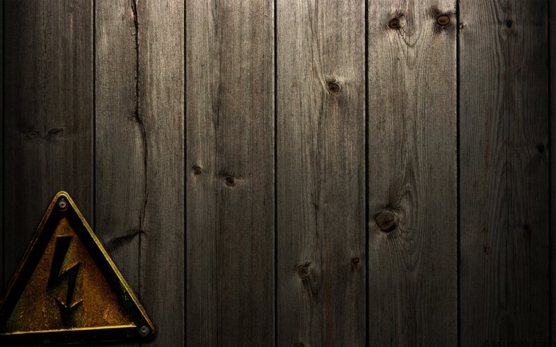 wood texture with warning sign