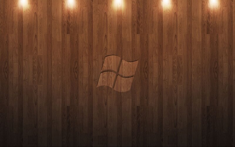 wood texture with windows logo