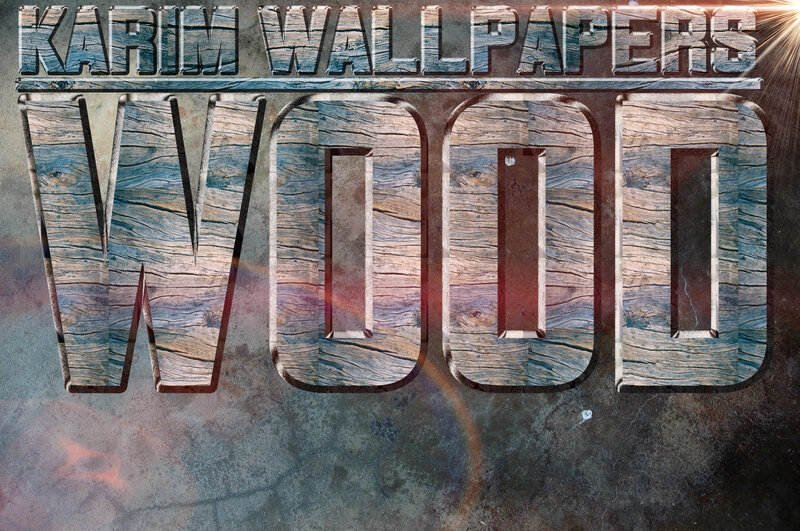 Wood-textured Text