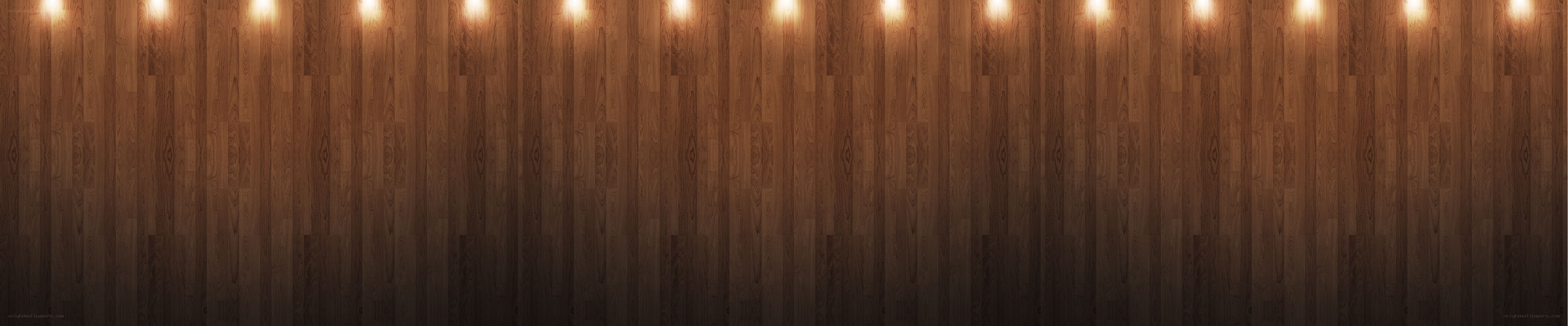 wood wall with lights