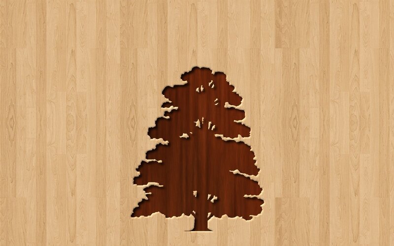 woodcut tree design