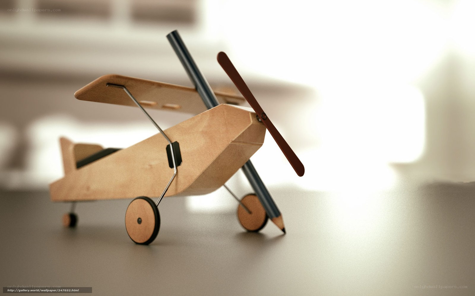 wooden airplane model