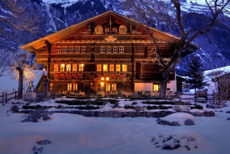 Wooden Alpine Lodge