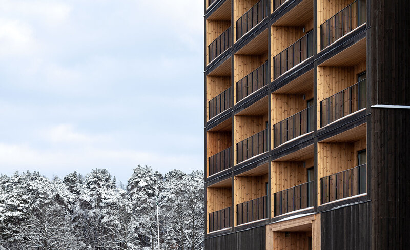 Wooden Apartment Building