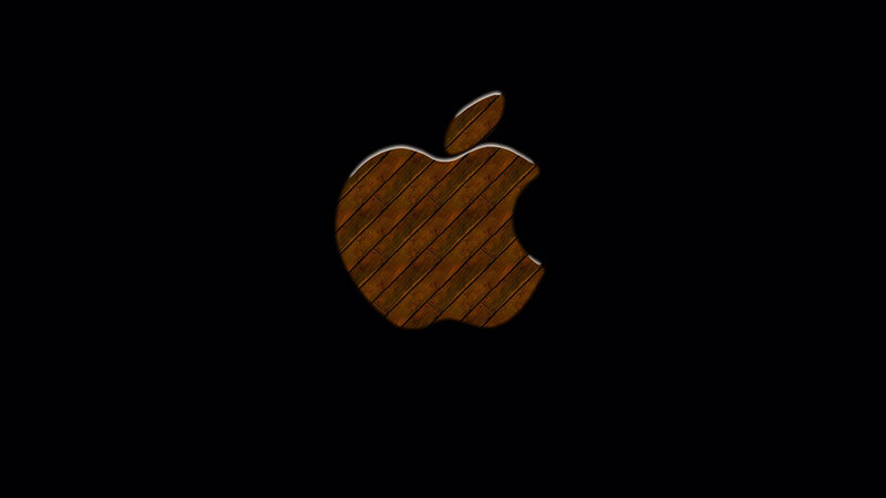 Wooden Apple Logo — Black