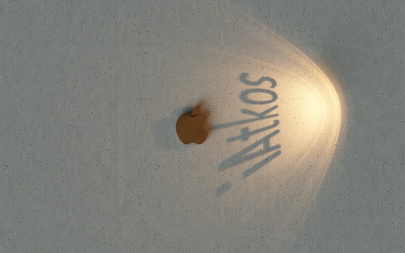 Wooden Apple Logo — Gray