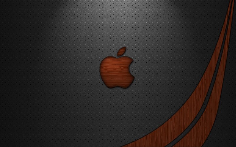 wooden apple logo wallpaper