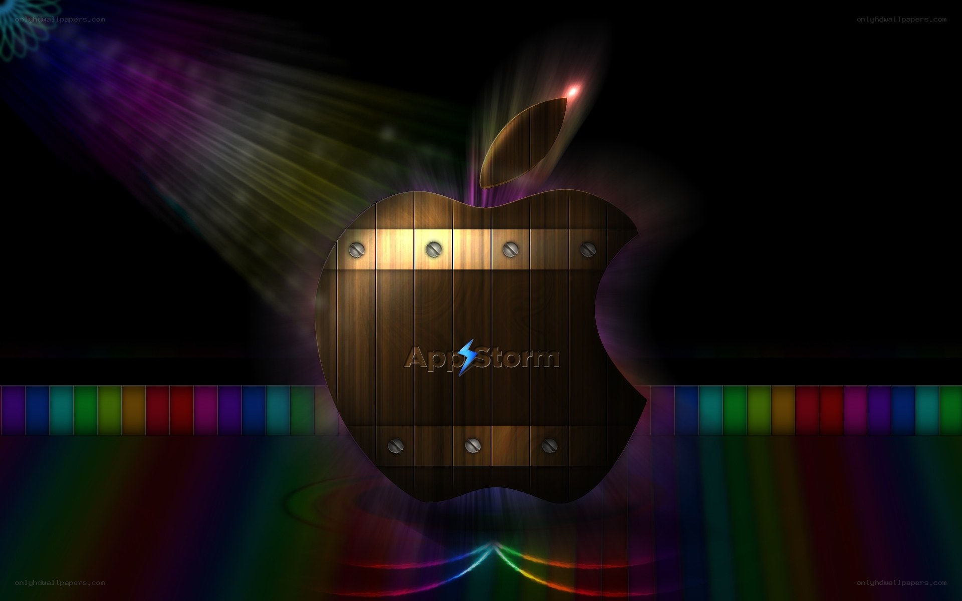 Wooden Apple with AppStorm logo