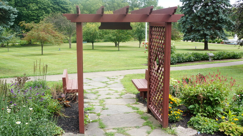 Wooden Arbor in Garden — Brown