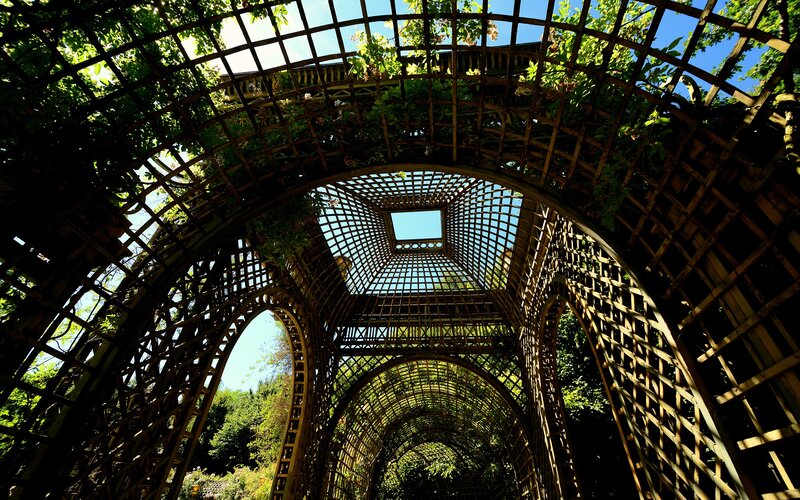 Wooden Arched Trellis